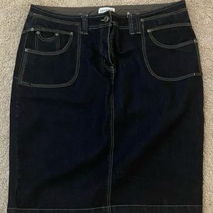 Dark denim skirt